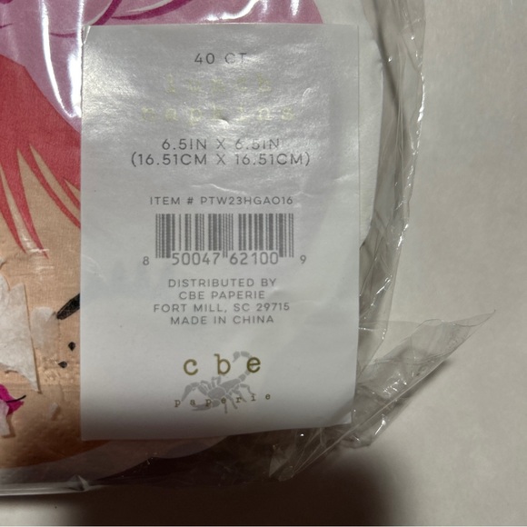 CBE Paperie 40ct Lunch Napkins Pink Bow Girl Spa - Picture 2 of 2